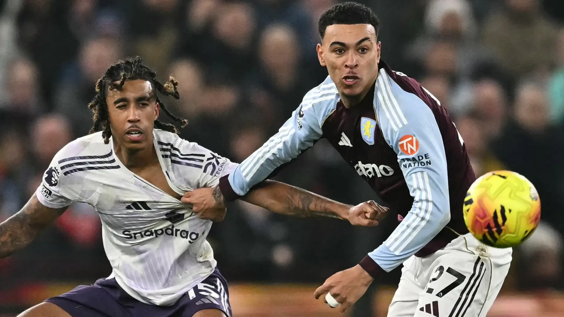 SHOCK: Gary Neville and Paul Merson unite to blast Leny Yoro’s "jogging" defensive effort